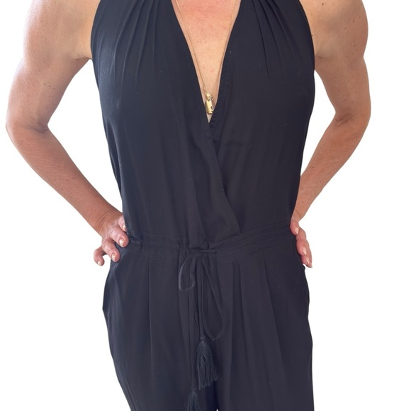 INDAH Reformation Black Halter Jumpsuit Size Small - Picture 4 of 8